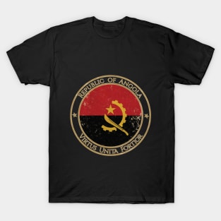 Vintage Republic of Angola Africa African Flag T-Shirt